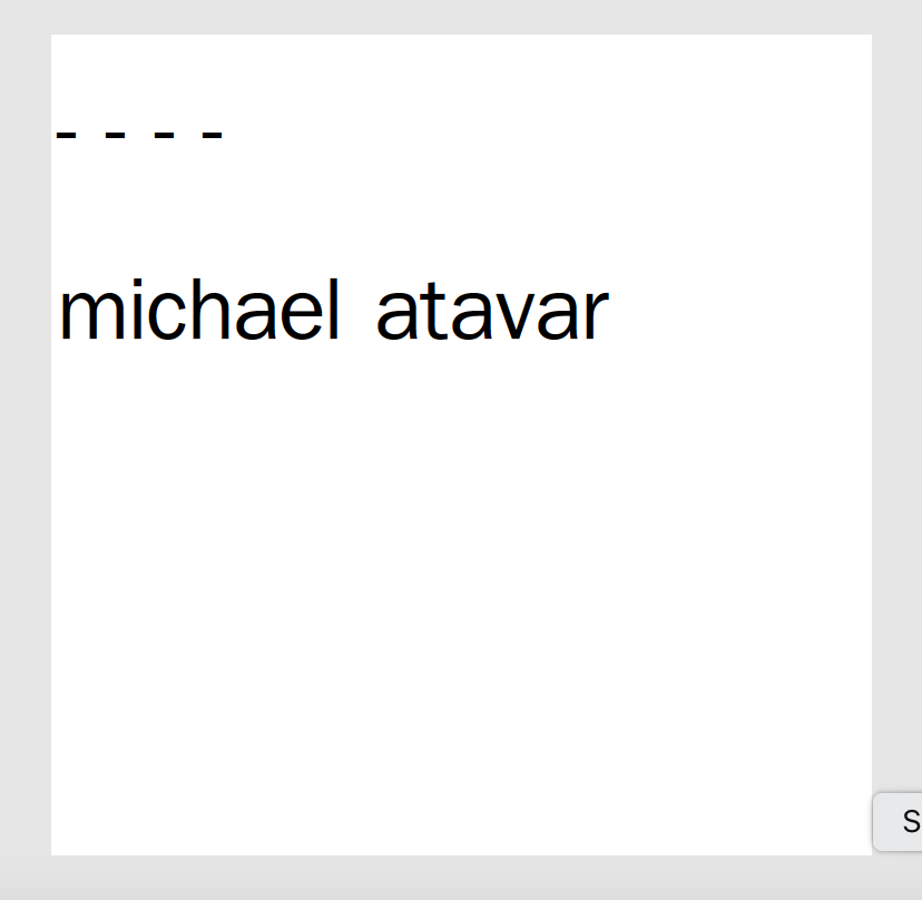 – – – – [four dashes]